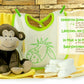 Geschenkbox zur Geburt SAFARI mit Spieluhr Affe | 6-teilig gelb