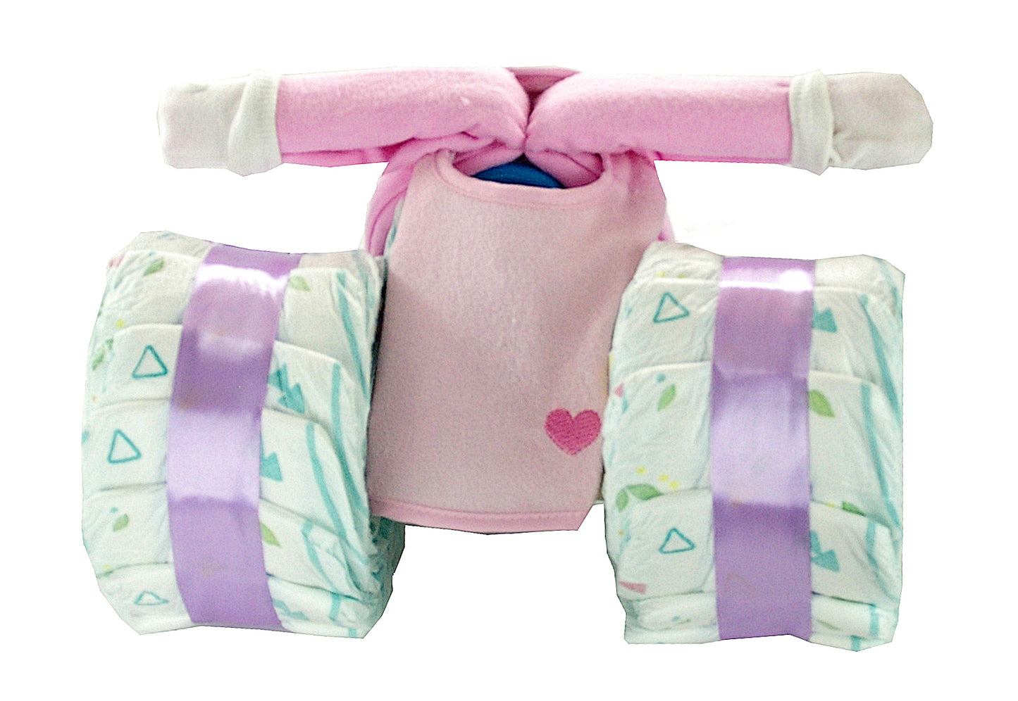 Windeltorte Windeldreirad mit Pedalen rosa