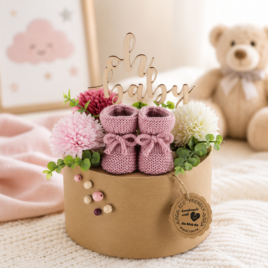 Eco Friendly Windeltorte Berry – Geschenk zur Geburt Mädchen