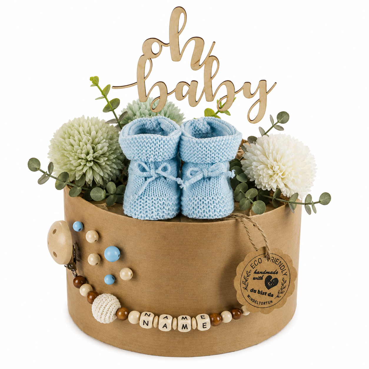 Eco Friendly Windeltorte Blue – Geschenk zur Geburt