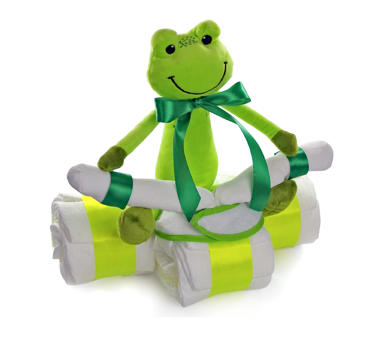 Windeltorte Windeldreirad Frosch grün