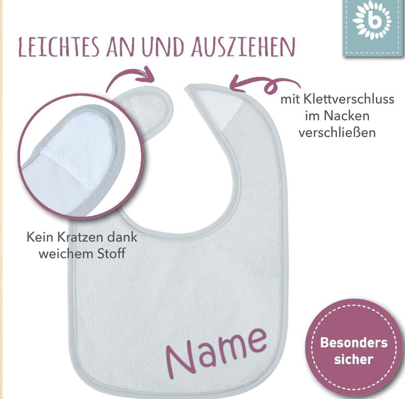 Windeltorte Windelwagen + Baby Lätzchen mit Namen bedruckt rosa