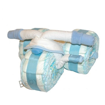 Windeltorte Windeldreirad mit Pedalen blau