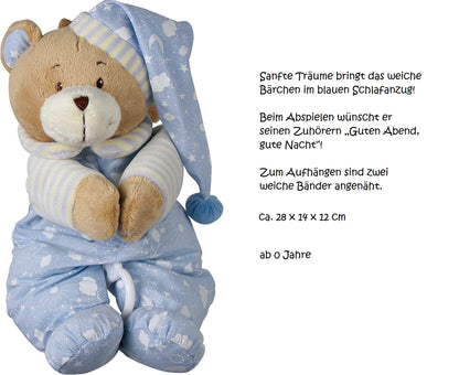 Baby Musikspieluhr in blau rosa | Geschenkbox Spieluhr Bär + Grußkarte