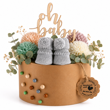 Eco Friendly Windeltorte Grey – Geschenk zur Geburt