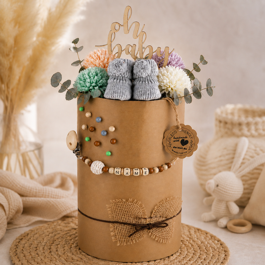 Eco Friendly Windeltorte Grey – Geschenk zur Geburt