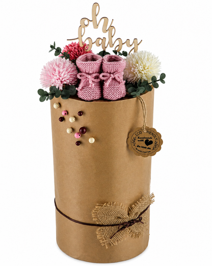 Eco Friendly Windeltorte Berry – Geschenk zur Geburt Mädchen