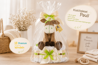 Windeltorte neutral Kuscheltier ESEL