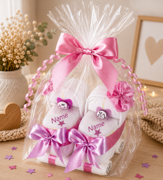 Windeltorte Zwillinge Kinderwagen rosa/rosa