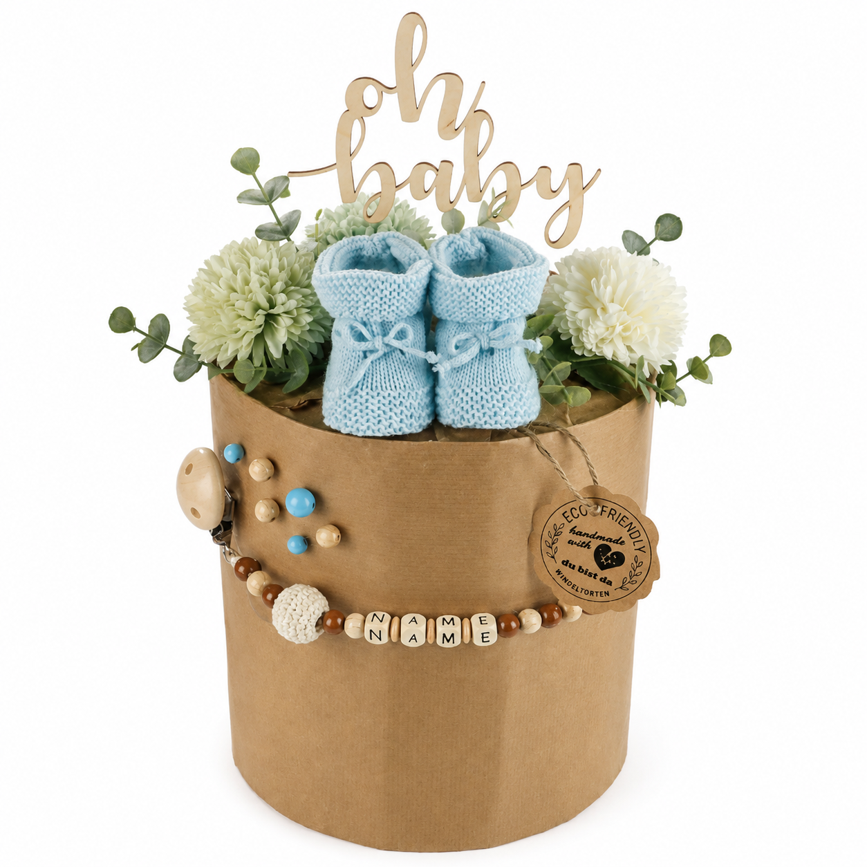Eco Friendly Windeltorte Blue – Geschenk zur Geburt