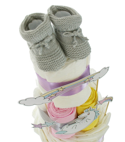 Windeltorte BABY UNICORN flieder