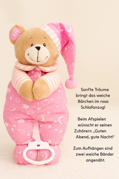 Musikspieluhr Bär Rosa