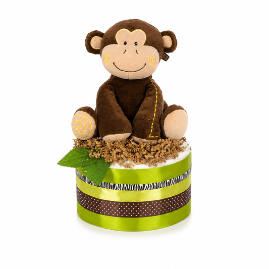 Windeltorte SAFARI mit Spieluhr Affe