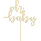 Cake Topper "oh baby", Holz, 17cm | Kuchentopper Babyparty