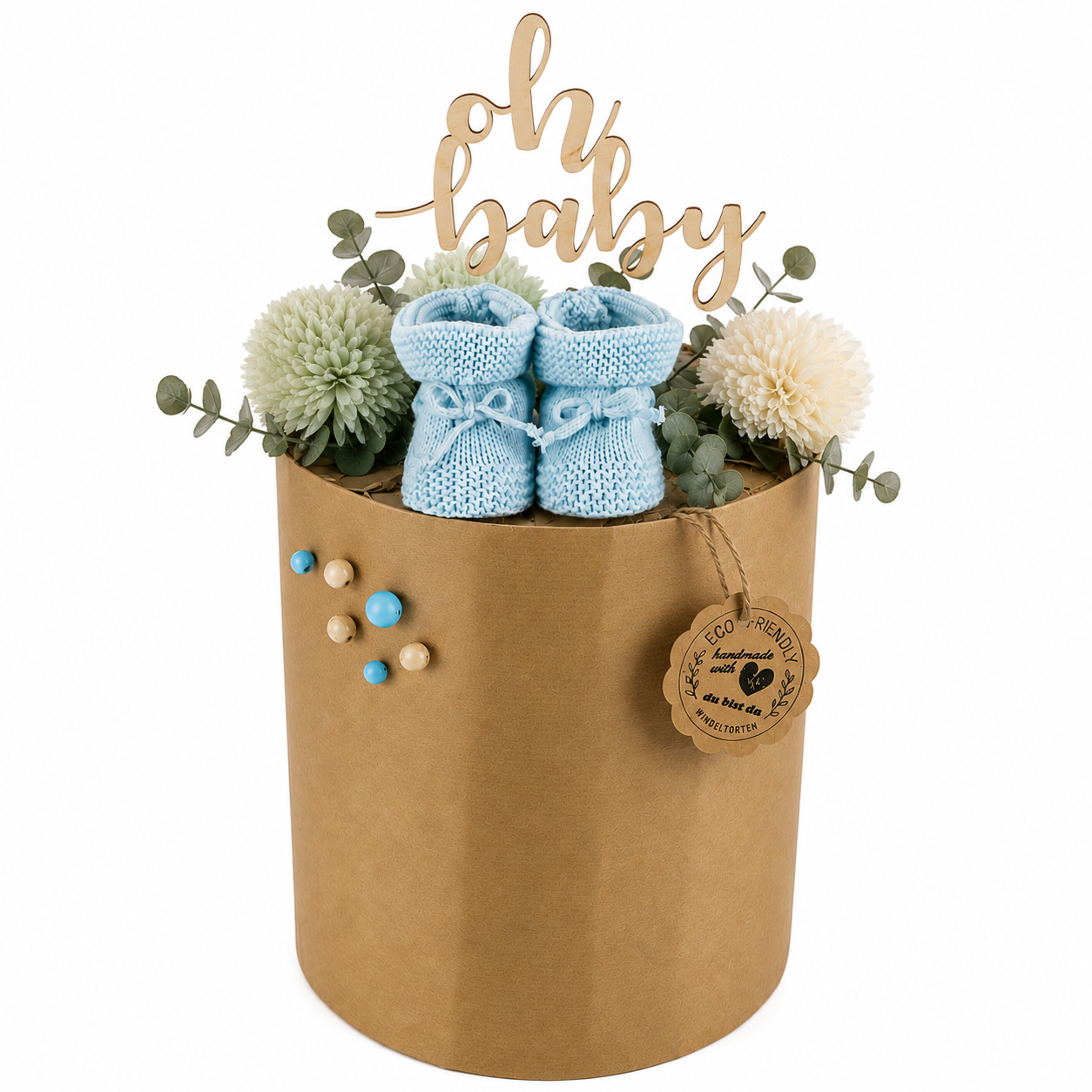 Eco Friendly Windeltorte Blue – Geschenk zur Geburt