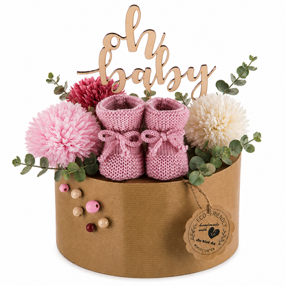 Eco Friendly Windeltorte Berry – Geschenk zur Geburt Mädchen