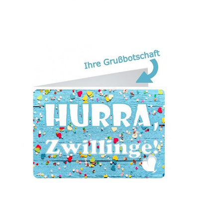 Windeltorte Zwillingswagen rosa/blau personalisierbar