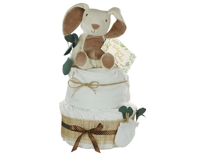 Windeltorte neutral | KUSCHELHASE | personalisierbar, creme/natur